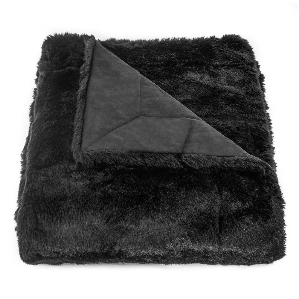 HiEnd Accents Oversized Arctic Bear Throw Blanket TR5005-AB-BK Black Cover: 82% Acrylic/18% Polyester. Lining: 100% Polyester 50x80x1.5
