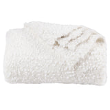 HiEnd Accents Pebble Creek Super Soft Throw Blanket TR5006-OS-WH White 50% nylon, 50% acrylic 50x60x0.5