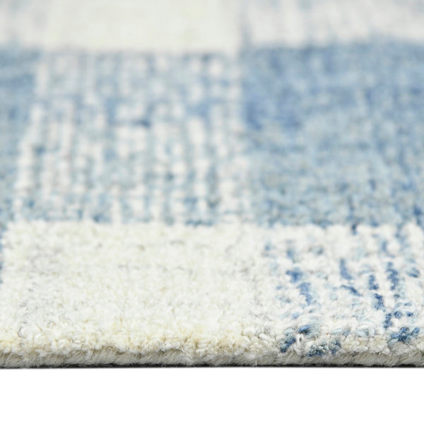 AMER Rugs Tartan TRA-11 Hand-Tufted Plaid Transitional Area Rug Blue 3'6" x 5'6"