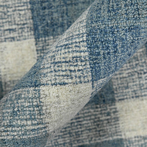 AMER Rugs Tartan TRA-11 Hand-Tufted Plaid Transitional Area Rug Blue 3'6" x 5'6"