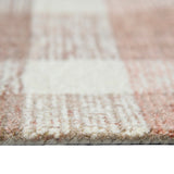 AMER Rugs Tartan TRA-14 Hand-Tufted Plaid Transitional Area Rug Rose Gold 3'6" x 5'6"