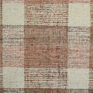 AMER Rugs Tartan TRA-14 Hand-Tufted Plaid Transitional Area Rug Rose Gold 3'6" x 5'6"