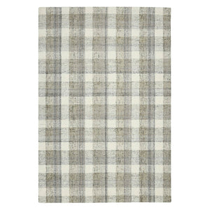 AMER Rugs Tartan TRA-4 Hand-Tufted Plaid Transitional Area Rug Sand 3'6" x 5'6"