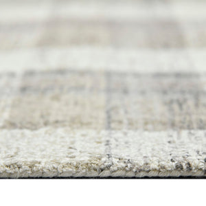 AMER Rugs Tartan TRA-4 Hand-Tufted Plaid Transitional Area Rug Sand 3'6" x 5'6"