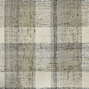 AMER Rugs Tartan TRA-4 Hand-Tufted Plaid Transitional Area Rug Sand 3'6" x 5'6"