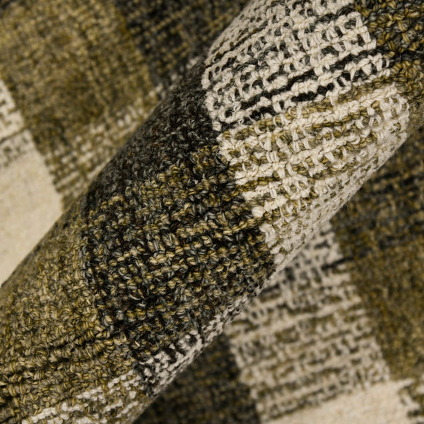 AMER Rugs Tartan TRA-5 Hand-Tufted Plaid Transitional Area Rug Khaki 3'6" x 5'6"