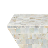 Aquamarine Square Mosaic Stool