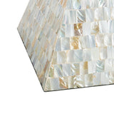 Aquamarine Square Mosaic Stool