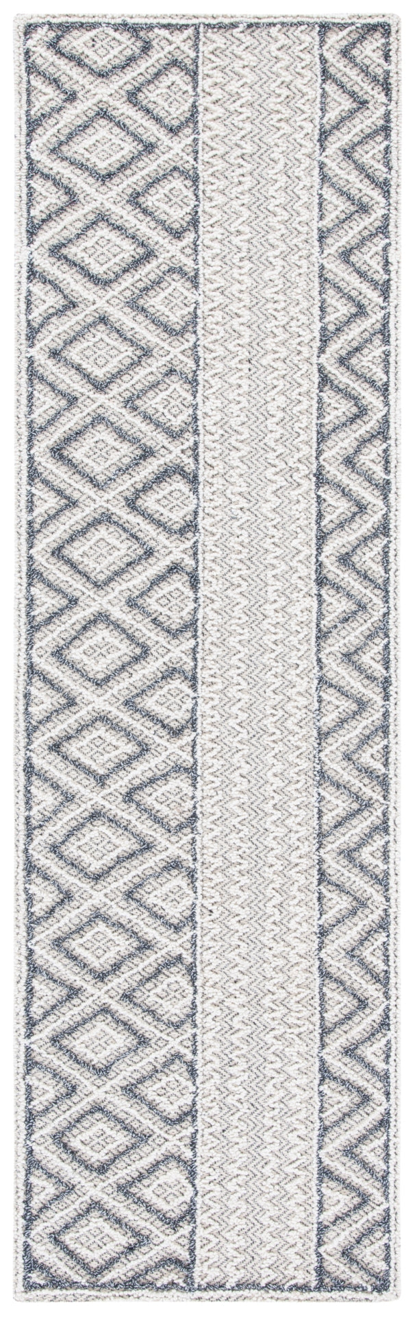 Safavieh Trace 201 Hand Tufted 65% Wool, 25% Viscose, 10% Nylon Rug Grey / Beige 9' x 12'