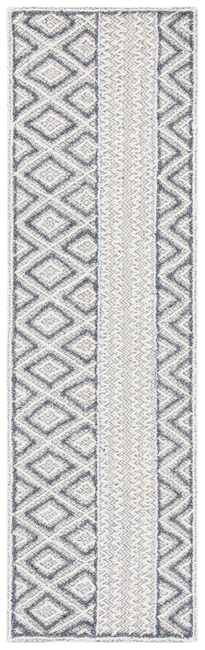 Safavieh Trace 201 Hand Tufted 65% Wool, 25% Viscose, 10% Nylon Rug Grey / Beige 9' x 12'