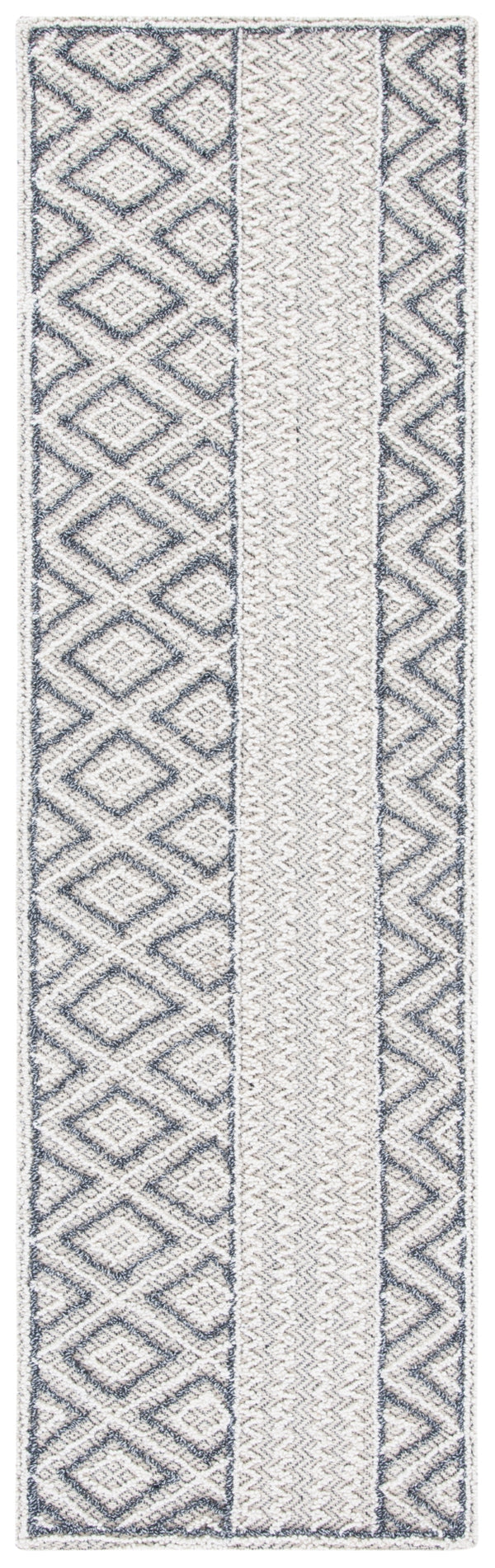 Safavieh Trace 201 Hand Tufted 65% Wool, 25% Viscose, 10% Nylon Rug Grey / Beige 9' x 12'
