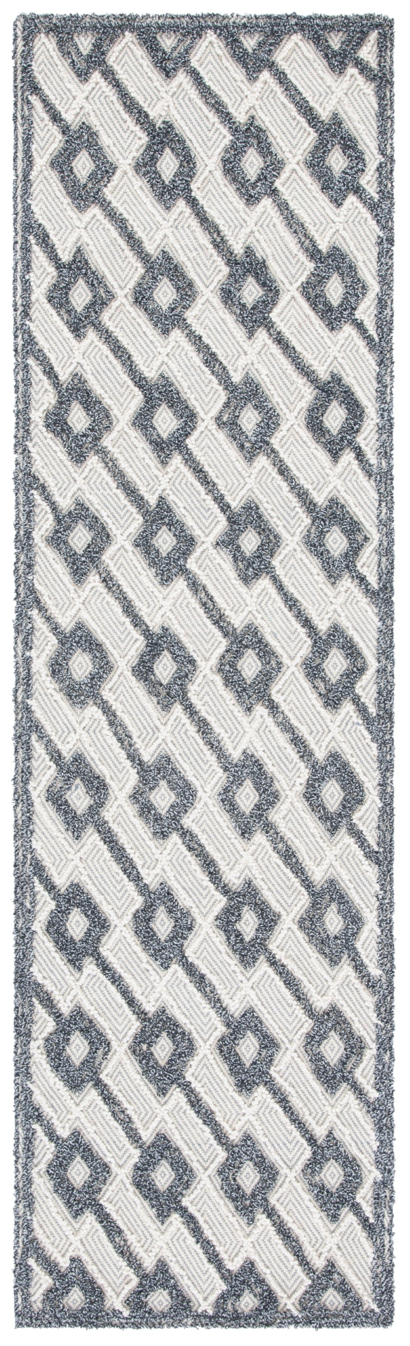 Safavieh Trace 203 Hand Tufted 65% Wool, 25% Viscose, 10% Nylon Rug Grey / Beige 9' x 12'