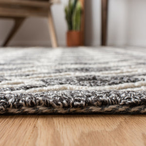 Safavieh Trace 203 Hand Tufted 65% Wool, 25% Viscose, 10% Nylon Rug Grey / Beige 9' x 12'
