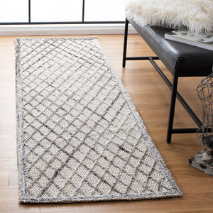 Safavieh Trace 204 Hand Tufted Wool 65%, Viscose, 25%, Nylon 10% Rug Grey / Ivory 9' x 12'