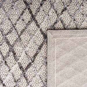 Safavieh Trace 204 Hand Tufted Wool 65%, Viscose, 25%, Nylon 10% Rug Grey / Ivory 9' x 12'