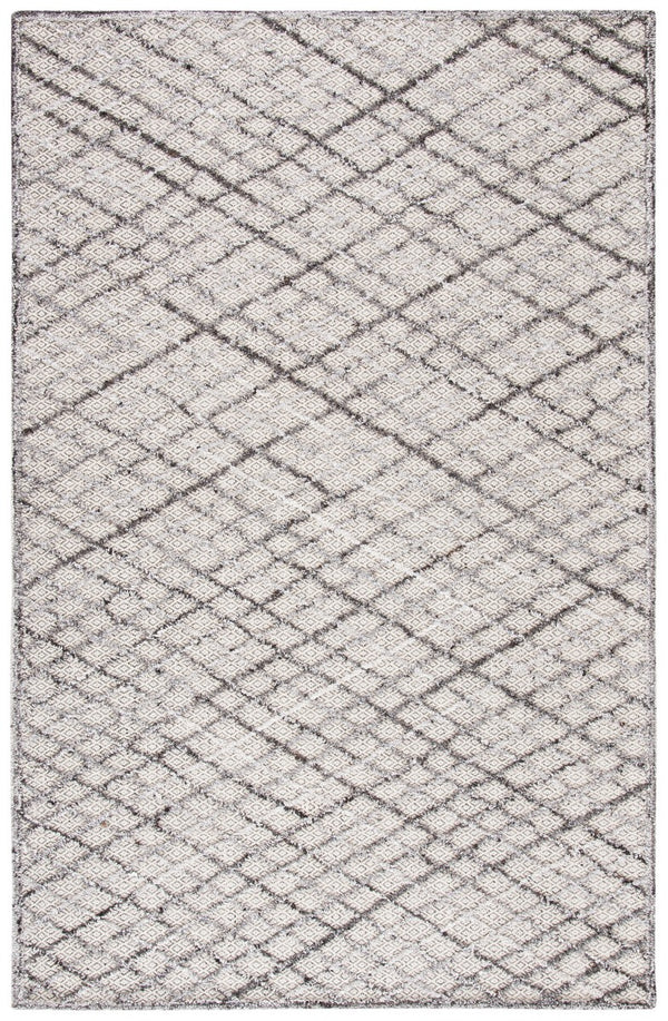 Trace 204 Contemporary Hand Tufted Wool 65%, Viscose, 25%, Nylon 10% Rug Grey / Ivory