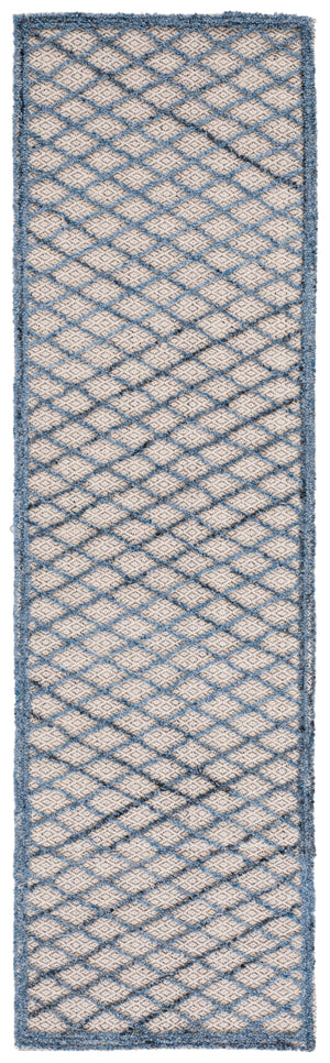 Safavieh Trace 204 Hand Tufted Wool 65%, Viscose, 25%, Nylon 10% Rug Blue / Black 9' x 12'