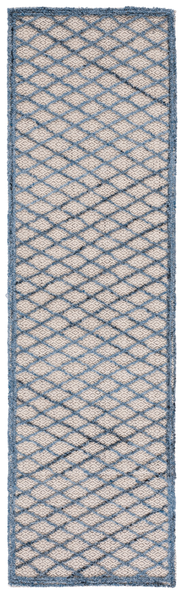 Safavieh Trace 204 Hand Tufted Wool 65%, Viscose, 25%, Nylon 10% Rug Blue / Black 9' x 12'