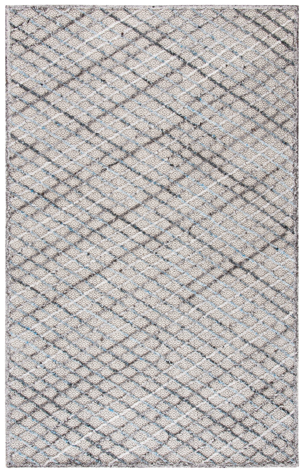 Safavieh Trace 204 Hand Tufted Wool 65%, Viscose, 25%, Nylon 10% Rug Blue / Black 9' x 12'