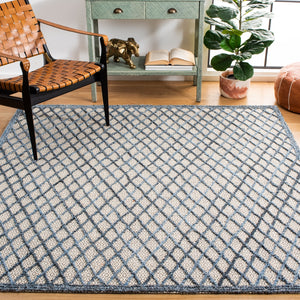 Safavieh Trace 204 Hand Tufted Wool 65%, Viscose, 25%, Nylon 10% Rug Blue / Black 9' x 12'