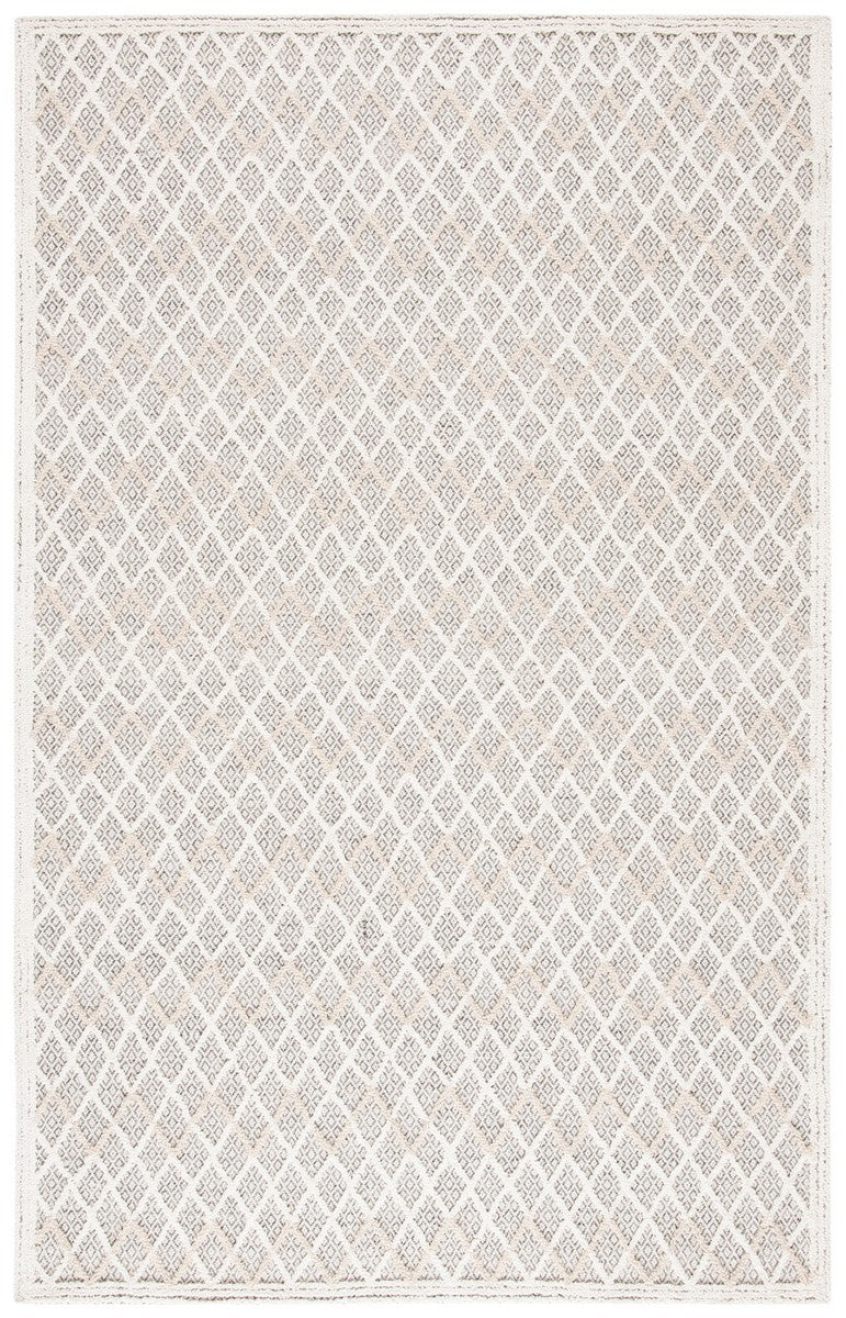 Trace 209 Contemporary Hand Tufted Wool 65%, Viscose, 25%, Nylon 10% Rug Ivory / Black