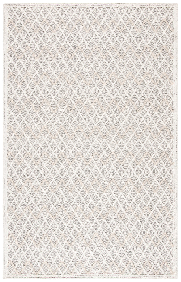 Safavieh Trace 209 Hand Tufted Wool 65%, Viscose, 25%, Nylon 10% Rug Ivory / Black 9' x 12'