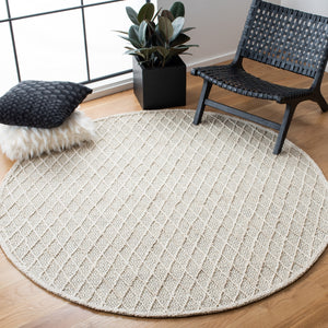 Safavieh Trace 209 Hand Tufted Wool 65%, Viscose, 25%, Nylon 10% Rug Ivory / Black 9' x 12'