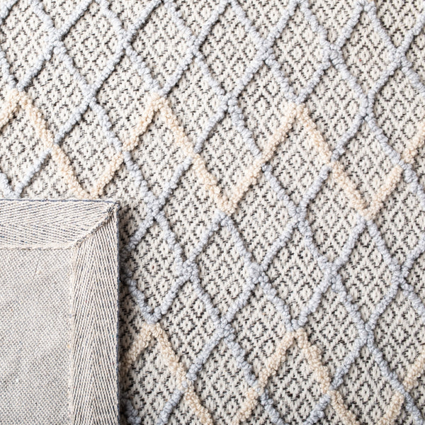 Safavieh Trace 209 Hand Tufted Wool 65%, Viscose, 25%, Nylon 10% Rug Blue / Black 9' x 12'