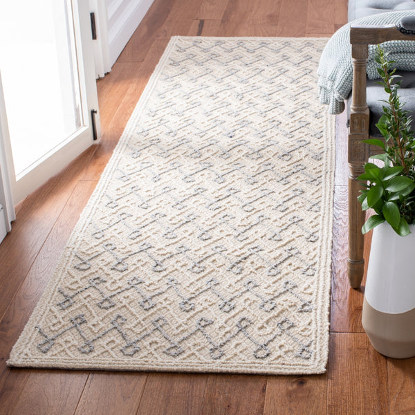 Safavieh Trace 215 Hand Tufted 65% Wool, 25% Viscose, 10% Nylon Rug Grey / Beige 9' x 12'