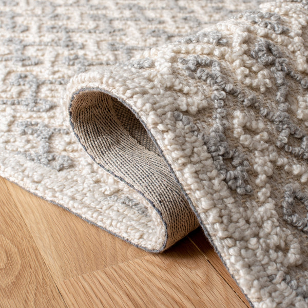 Safavieh Trace 215 Hand Tufted 65% Wool, 25% Viscose, 10% Nylon Rug Grey / Beige 9' x 12'