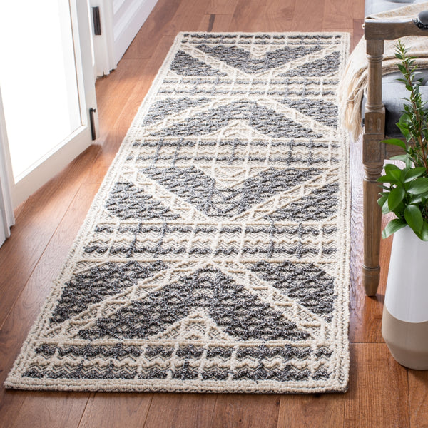 Safavieh Trace 216 Hand Tufted 65% Wool, 25% Viscose, 10% Nylon Rug Grey / Charcoal 9' x 12'