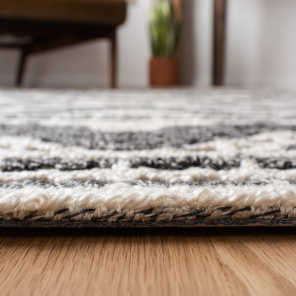 Safavieh Trace 216 Hand Tufted 65% Wool, 25% Viscose, 10% Nylon Rug Grey / Charcoal 9' x 12'