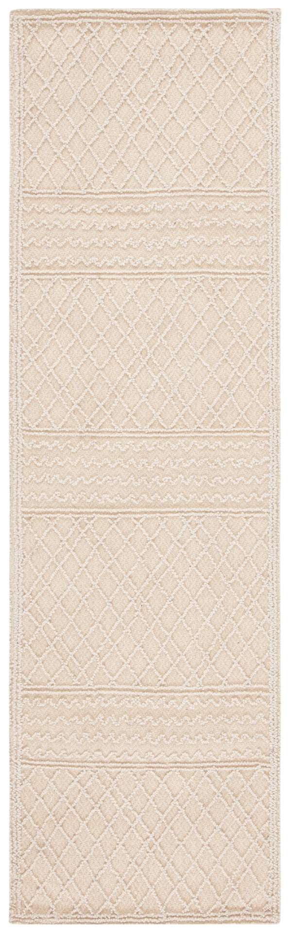Safavieh Trace 220 Hand Tufted 65% Wool, 25% Viscose, 10% Nylon Rug Ivory 9' x 12'