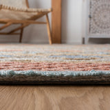 Safavieh Trace 221 Hand Tufted 65% Wool, 25% Viscose, 10% Nylon Rug Blue / Rust 9' x 12'