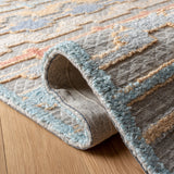 Safavieh Trace 221 Hand Tufted 65% Wool, 25% Viscose, 10% Nylon Rug Blue / Rust 9' x 12'