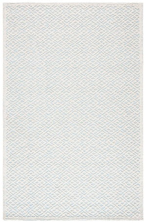 Trace 224 Contemporary Hand Tufted Wool 65%, Viscose, 25%, Nylon 10% Rug Ivory / Blue