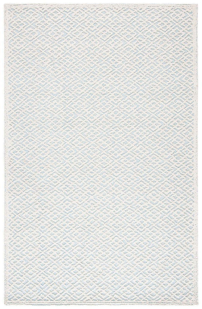 Trace 224 Contemporary Hand Tufted Wool 65%, Viscose, 25%, Nylon 10% Rug Ivory / Blue
