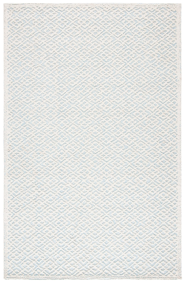 Safavieh Trace 224 Hand Tufted Wool 65%, Viscose, 25%, Nylon 10% Rug Ivory / Blue 9' x 12'