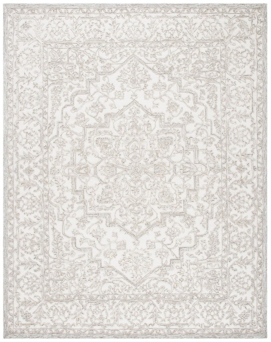 Trace 302 Transitional Hand Tufted 100% Indian Wool Pile Rug Ivory / Natural