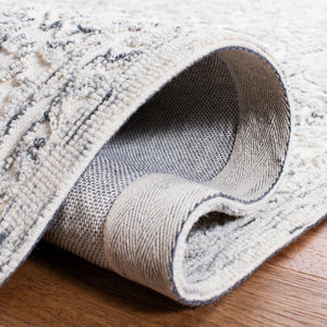 Trace 302 Transitional Hand Tufted 100% Indian Wool Pile Rug Ivory / Charcoal