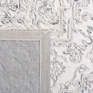 Trace 302 Transitional Hand Tufted 100% Indian Wool Pile Rug Ivory / Charcoal
