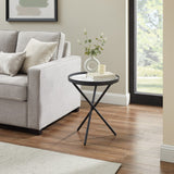 Walker Edison Trebent Minimalist/ 18" 3-Leg Contemporary Side Table TREBSTBL