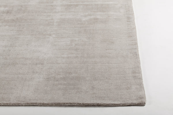 Chandra Rugs Tricia 100% Viscose Hand-Woven Contemporary Solid Rug Light Grey 9' x 13'