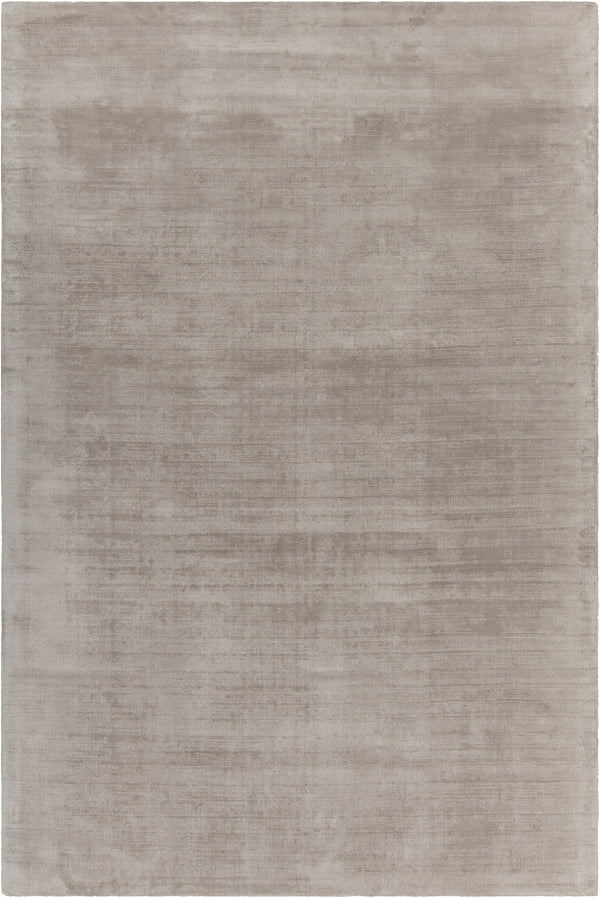 Chandra Rugs Tricia 100% Viscose Hand-Woven Contemporary Solid Rug Light Grey 9' x 13'