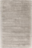 Chandra Rugs Tricia 100% Viscose Hand-Woven Contemporary Solid Rug Silver 9' x 13'