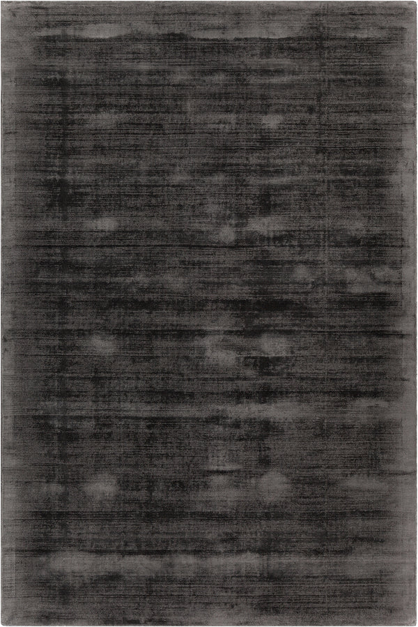 Chandra Rugs Tricia 100% Viscose Hand-Woven Contemporary Solid Rug Charcoal 9' x 13'