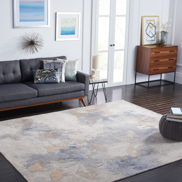 Safavieh Tribeca 205 Hand Knotted 60% Wool/30% Silk/and 10% Cotton Contemporary Rug TRI205F-9