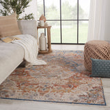 Jaipur Living Terra Collection TRR05 Jemsa 100% Polyester Machine Made Updated Traditional Medallion Rug RUG149310