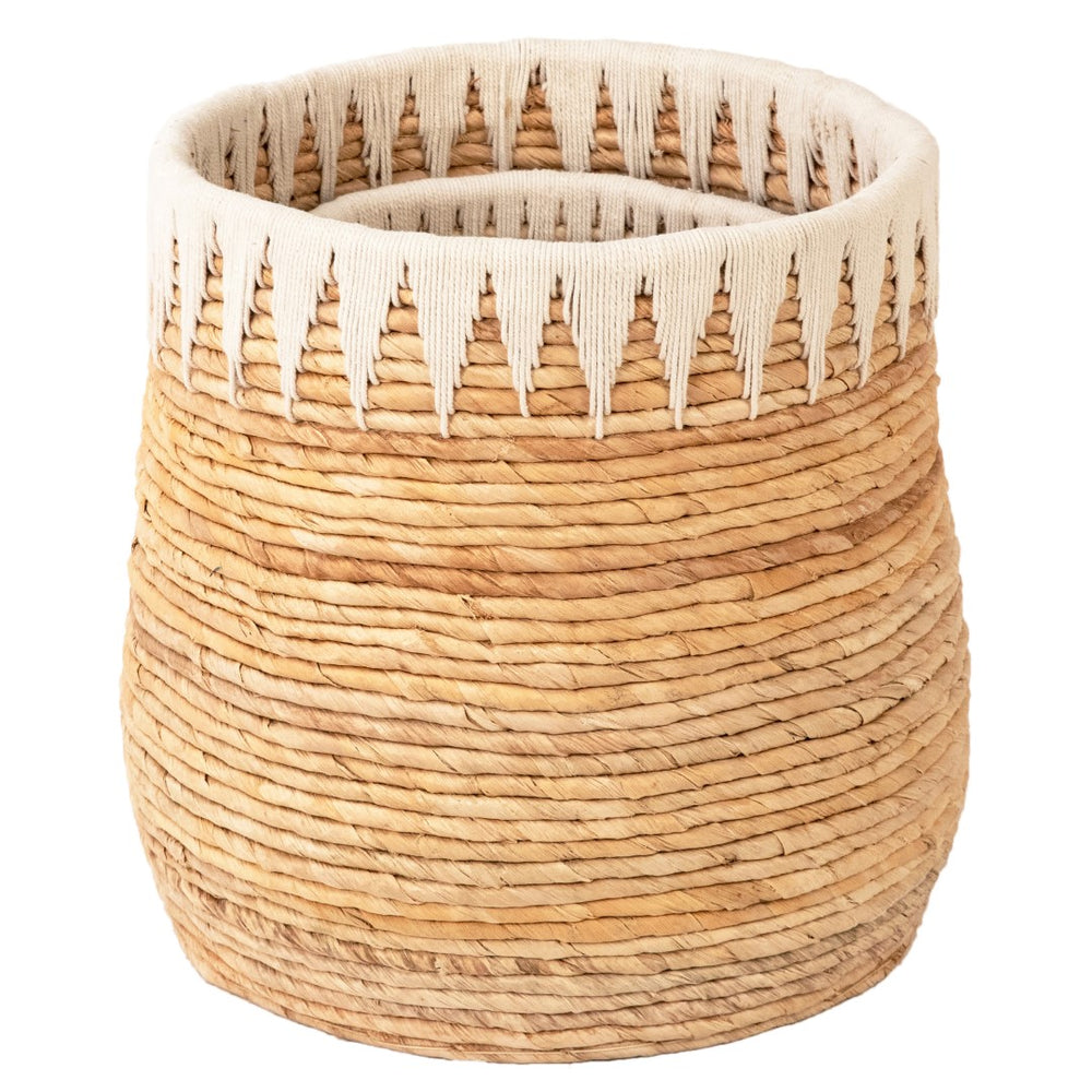 Dovetail Oakland Hand Woven Natural Abaca and Cotton Storage Baskets, Set of 2 TSD8029