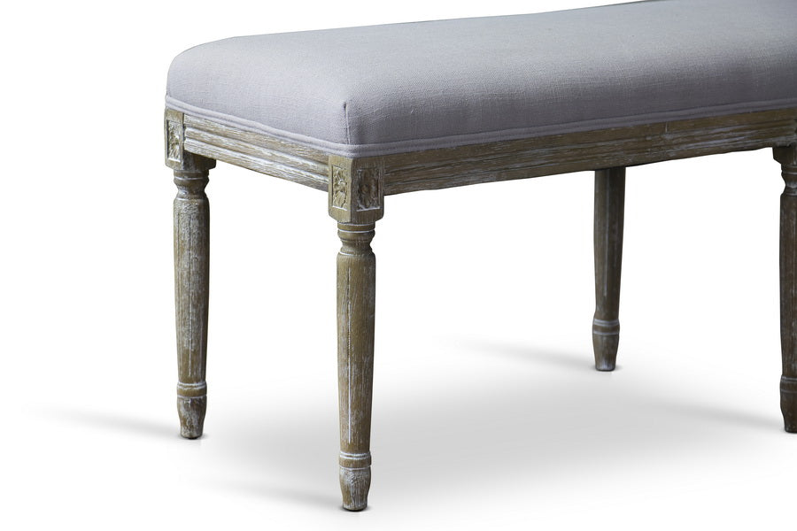 Clairette Wood Traditional French Bench English Elm